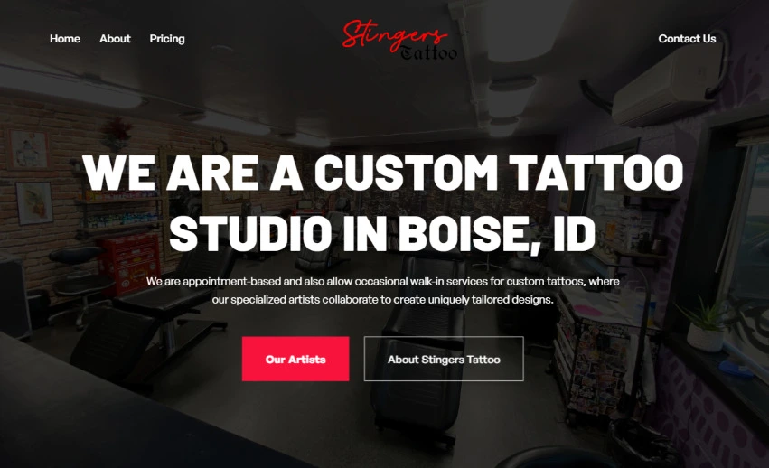 Stingers Tattoo Website